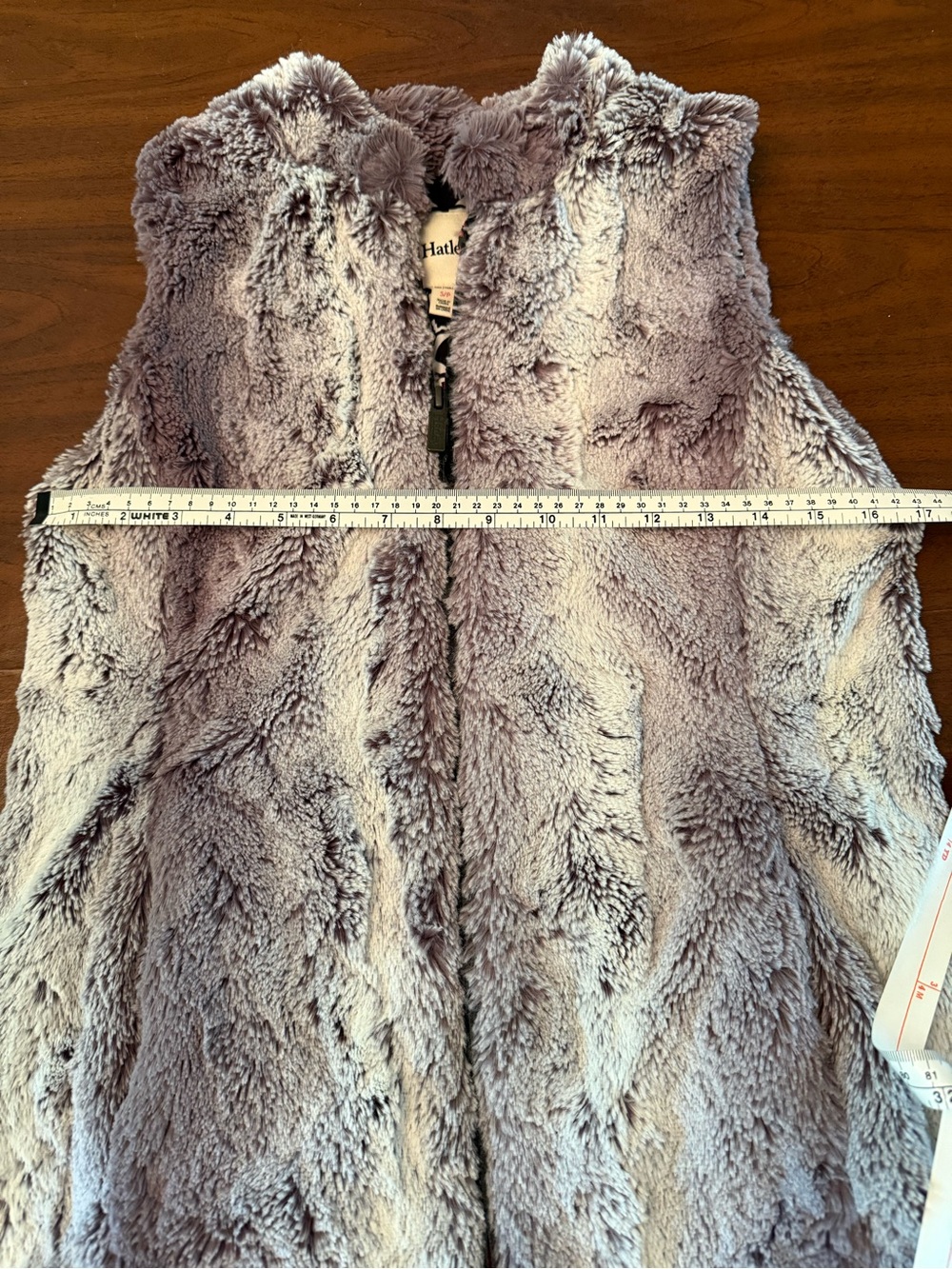 Hatley Plush Faux Fur Vest in silver gray